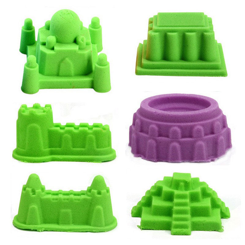 New 6Pcs/Set Portable Castle Sandcastle Beach Sand Toy Children Building Sight