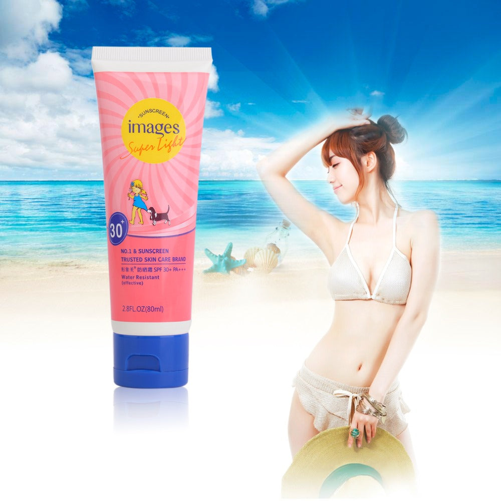 80ML Unisex Face Body Sunscreen Cream SPF30-PA+++ Natural Long Lasting UV Isolation Sunscreem Cream Skin Cream