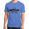 District T-Shirt (on man) Heather blue Eco Surf Puerto Rico