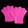 1Pair Swimming Webbed Gloves Adult Swimming Finger Fin Hand Paddle Wear Silicon Swimming Fins Swinning Assistant