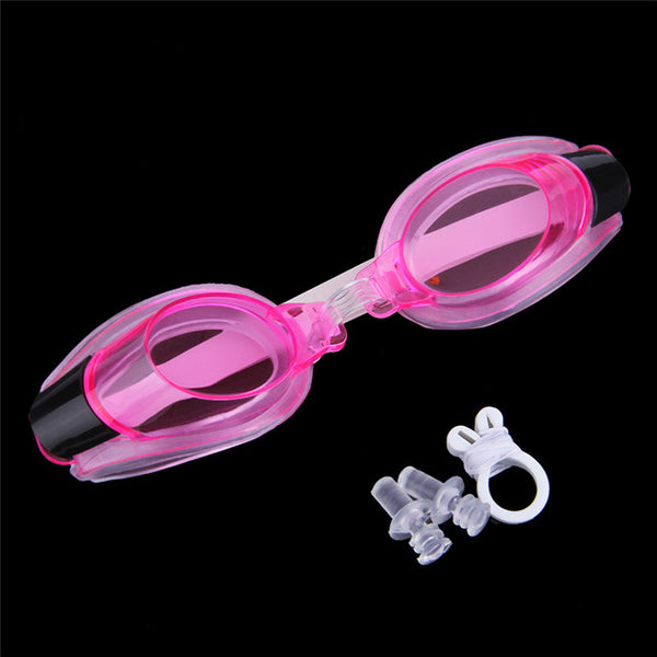 New Anti Fog UV Swimming Goggle Adjustable Glasses With Nose Clip+Ear Plug for Child adult Free shipping