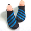 Unisex Water Sports Slip on Men Women Surf Aqua Beach Water Socks Shoes Sport Yoga Swimming Diving Anti-slip Bottom Blue Stripes