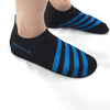 Unisex Water Sports Slip on Men Women Surf Aqua Beach Water Socks Shoes Sport Yoga Swimming Diving Anti-slip Bottom Blue Stripes