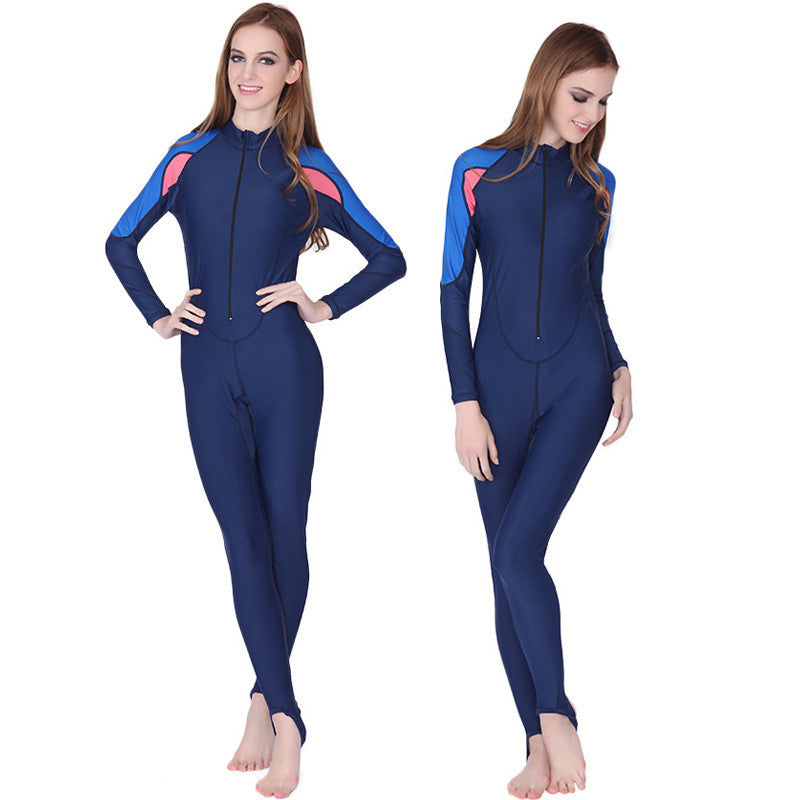 One Piece Wetsuit for Women, 1Mm Womens Full Body Diving Suit, Hooded Long  Sleeve Thermal Swimsuit for Diving Snorkeling Surfing,Blue,XL, Wetsuits -   Canada