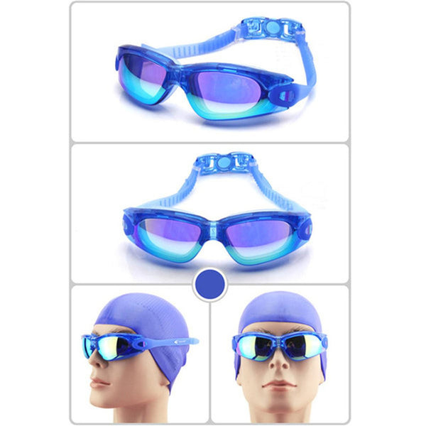 New  Adjustable Professional Anti-fog UV Swim Sportswear Swimming Goggles glasses Women Men Adult Waterproof Plating Eyewear