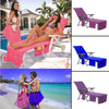 210x73cm Lounger Mate Beach Towel Microfiber Double Layers Sunbath Lounger Bed Holiday Garden Beach Chair Cover Towels 3 Colors