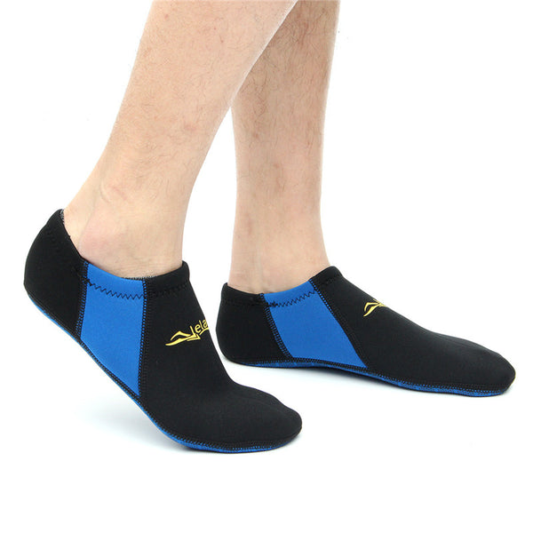 Soft Diving Sports Socks Lightweight Swimming Snorkel Socks Beach Shoes Water Sport Non-Skid Bottom Surf Blue Color