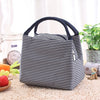 Portable Stripe lunch Bag Food Picnic Lunch Bags for Women kids Men Cooler Lunch Box Bag Tote outdoor camping picnic bag