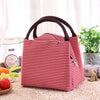 Portable Stripe lunch Bag Food Picnic Lunch Bags for Women kids Men Cooler Lunch Box Bag Tote outdoor camping picnic bag