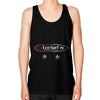Unisex Fine Jersey Tank (on man) Black Eco Surf Puerto Rico