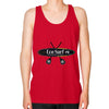 Unisex Fine Jersey Tank (on man) Red Eco Surf Puerto Rico