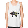 Unisex Fine Jersey Tank (on man) White Eco Surf Puerto Rico