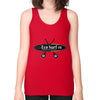 Unisex Fine Jersey Tank (on woman) Red Eco Surf Puerto Rico