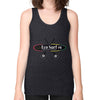 Unisex Fine Jersey Tank (on woman) Tri-Blend Black Eco Surf Puerto Rico