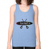 Unisex Fine Jersey Tank (on woman) Tri-Blend Blue Eco Surf Puerto Rico