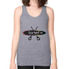 Unisex Fine Jersey Tank (on woman) Tri-Blend Grey Eco Surf Puerto Rico