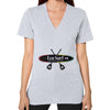 V-Neck (on woman) Heather grey Eco Surf Puerto Rico