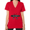 V-Neck (on woman) Red Eco Surf Puerto Rico