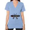 V-Neck (on woman) Tri-Blend Blue Eco Surf Puerto Rico