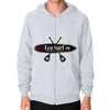 Zip Hoodie (on man) Heather grey Eco Surf Puerto Rico