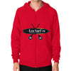 Zip Hoodie (on man) Red Eco Surf Puerto Rico