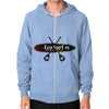 Zip Hoodie (on man) Tri-Blend Blue Eco Surf Puerto Rico