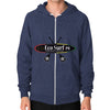 Zip Hoodie (on man) Tri-Blend Navy Eco Surf Puerto Rico