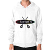 Zip Hoodie (on man) White Eco Surf Puerto Rico