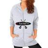 Zip Hoodie (on woman) Heather grey Eco Surf Puerto Rico