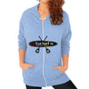 Zip Hoodie (on woman) Tri-Blend Blue Eco Surf Puerto Rico