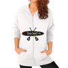 Zip Hoodie (on woman) Tri-Blend Oatmeal Eco Surf Puerto Rico