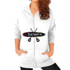 Zip Hoodie (on woman) White Eco Surf Puerto Rico